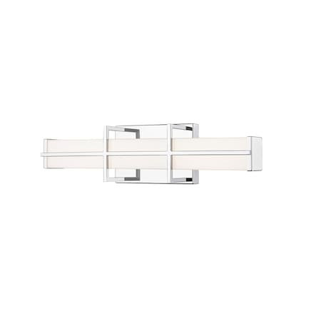 Z-Lite Harrison Vanity, 1-Light, 18 In.W x 4 In.L x 4.75 In.H, Chrome /Frosted 1011-18W-CH-LED